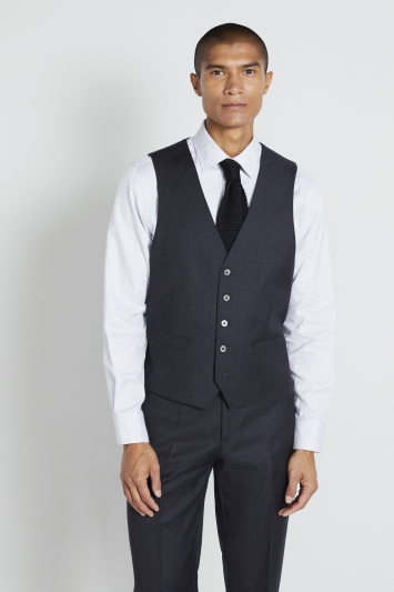 Tehzeb Charcoal Waistcoat main image 1
